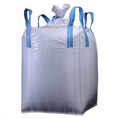 China Fibc Industrial Duffle Polypropylene Leak Proof Cement Usage Top Volume Bags One Ton Jumbo Bag With Cross Corner for sale