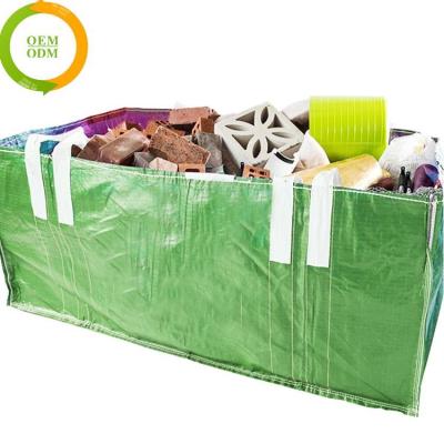 China UN Construction Used Pop Up Big Bag Garbage Dump Bag Waste FIBC Jumbo Bags for sale