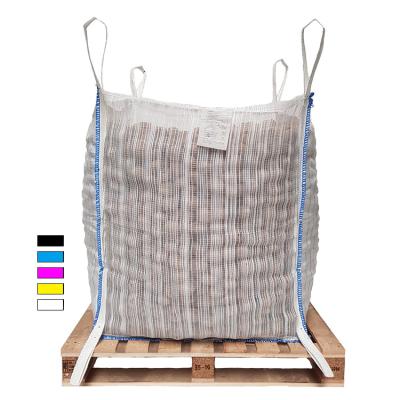 China 1000kg Large Breathable Firewood Mesh Bag Ventilated Potato Onions Bulk Jumbo Bags For Firewood Sling Carrier Bag for sale