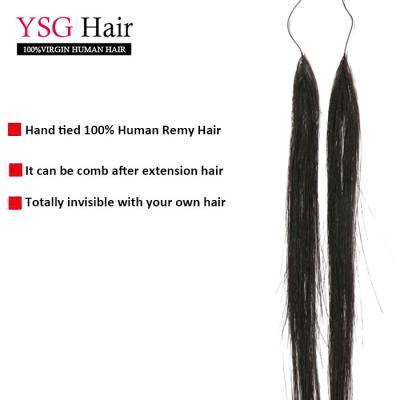 China New Products High Quality Silky Straight Ponytail Hair Invisible Wave Hair Extension Hand Tied Hair Extensions for sale