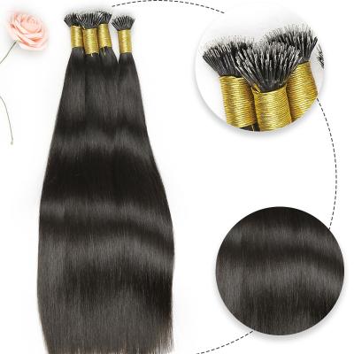 China Can Be Bleached And Dye Many Times YSG Hair Maid Nano Ring Hair #1B Virgin Remy Chinese Straight Color Extension for sale