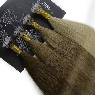 China Unprocessed Virgin Human Plastic Nano Plastic Bead Tip Hair Extension Thick Wave End Wholesale Silky Straight Hair for sale