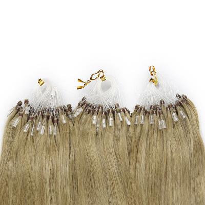 China Silky Straight Wave Color 8 Virgin Cuticle Aligned Raw Indian Hair Ring Hair Extension Nano for sale