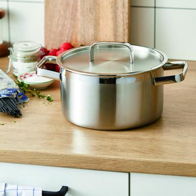 China Sustainable Premium Quality Kitchen Ware 24cm Stainless Steel Cookware Soup Stock Sauce Pot Triple Clad Pot for sale