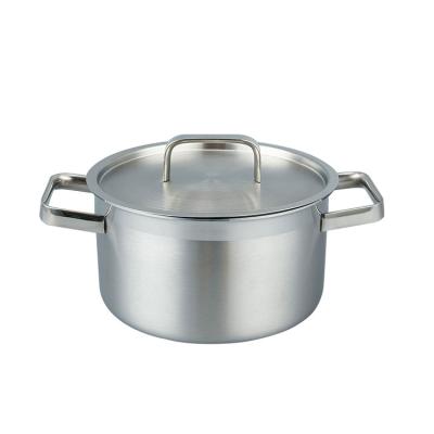 China Stock Pot Large Capacity 304 Stainless Steel Cookwaree Stock Pot High Quality Sauce Soup Pot For Induction Gas for sale