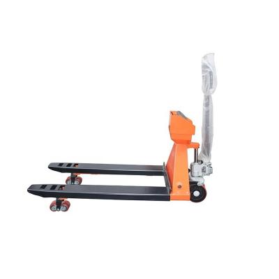 Chine Rechargeable Hydraulic Hand Forklift Jack Weight Scale Pallet Truck Weighing Scale à vendre