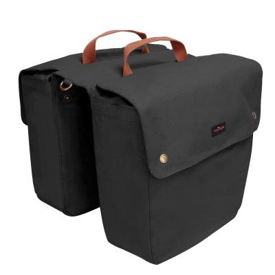 China Water Resistant Wholesale Tourbon Canvas Bike Panniers Bike Rack Bag Double Rear for sale