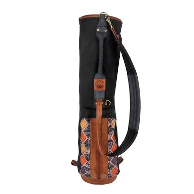 China Tourbon Walker Canvas Golf Sunday Bag Cool Classically Lightweight Made To Order With Leather Materials for sale