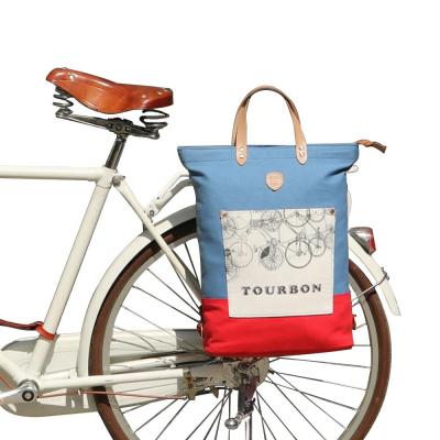 China For cycling new design Tourbon transfer printing bicycle shoulder tote bag thermal bike pannier back rack bag. for sale