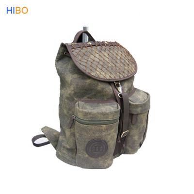 China HIBO Anti-theft Outdoor Sports Hunting Shooting Increasing Fishing Backpack Waxed Camouflage Canvas Hunting Day Pack for sale