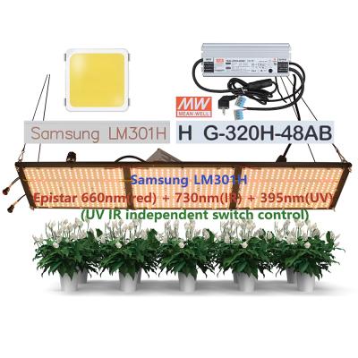 China Seed Starting 320w H Series Medium Good Driver Q272 LM301H V4 Panel LED Grow Light 3000K 3500K Dimmable Indoor Horticulture for sale