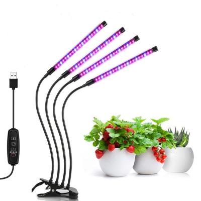 China Hot Sale 2021 Adjustable Dimmable LED Grow Light Full Spectrum Flexible Clip Lamp 5V USB 20W 30W 40W Growing Lamp for Plants Seedling for sale