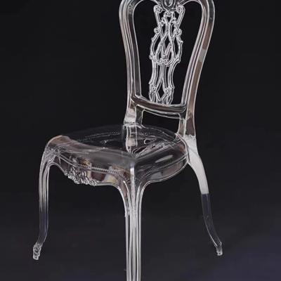 China Foldable Transparent Dining Chairs Upscale Dining Chair Fashion Wedding Dining Chair for sale