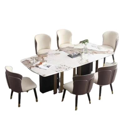 China Dining Room Furniture Modern Marble Table Durable Home Used Luxury Dining Set Set 8 Chairs Dining Table Set for sale