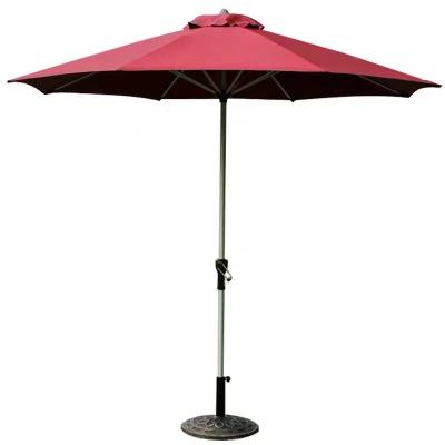 China Sun Wind Rain Proof Wholesale Courtyard Parasol Garden Outdoor High Quality Aluminum Umbrella With Waterproof Cloth for sale