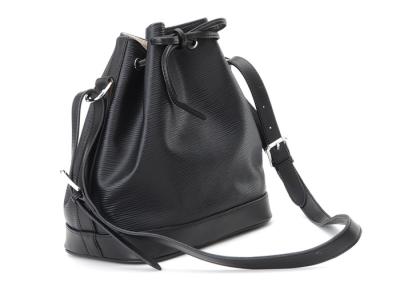 China SPI Leather Hobo Shoulder Bags For Women , Black Leather Bucket Bag for sale