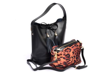 China Black Genuine Leather Hobo Bag / Womens Leather Hobo Handbags for sale