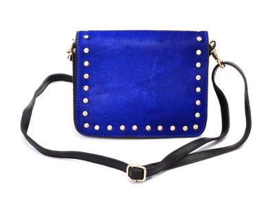 China Royal Blue Ladies Small Leather Crossbody Bags with Phone Pocket for sale