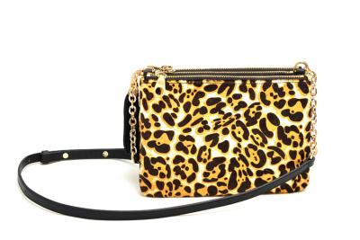 China Handmade Leather Clutch Bags / leopard print clutch bag For Party for sale