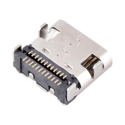 China pcb usb 3.1 smt type fast charging female connector + smt 24PIN type c connector for sale