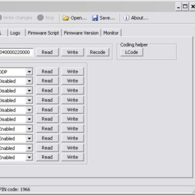 China For SetConfig 2.5.1/2.8.1 Change PIN Code Erase NAND Memory for RNS Identify supports RNS510 RNS810 RNS850 for sale