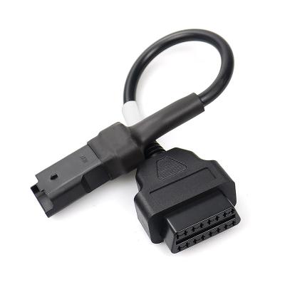 China OBD OBD2 Extension 4Pin To OBD2 16 Pin OBD Motorcycle Diagnostic Cable For Du-CA-Ti 4 Pin for sale