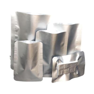 China DeLuTe China Factory Moisture Proof Customized Food Grade Silver Vacuum Heat Sealed Aluminum Foil Bag Polyester Film Aluminum Foil Bag for sale