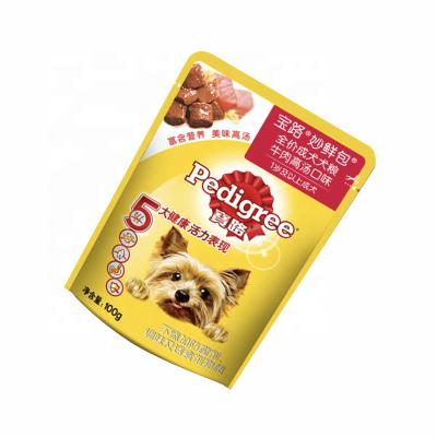 China Barrier Delute China Factory Custom Printed Double Layer Laminated Aluminum Foil Dog Food Pet Food Bag for sale