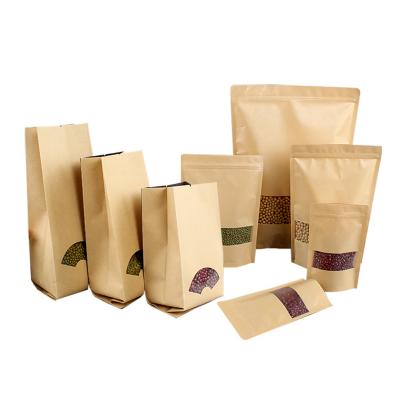 China Wholesale Custom Resealable Self Standing Packaging Frosted Straight Barrier Logo Kraft Paper Plastic Bag Pouch for sale