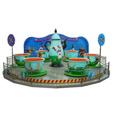 China Outdoor FRP+steel Park Equipment Tea Coffee Cup Rides Rotating Amusement Rides for sale