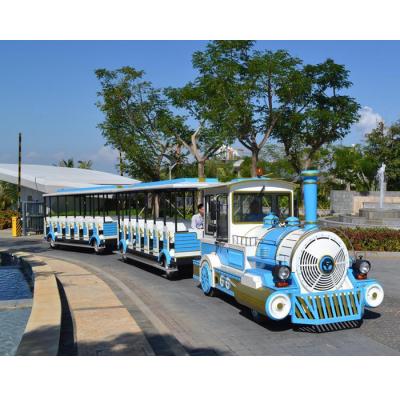 China Professional manufacturer of tourist trackless train rides park electric train for sale 4400*1680*2400mm for sale