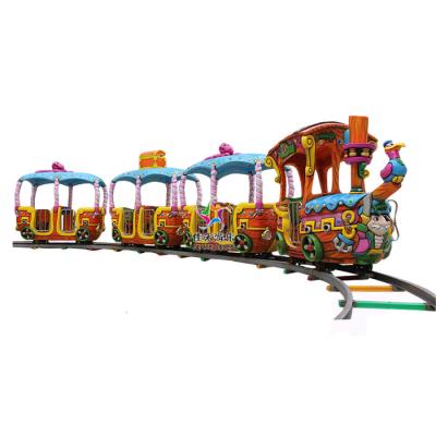 China FRP+steel mini electric kids amusement games track train pirate train for sale for sale