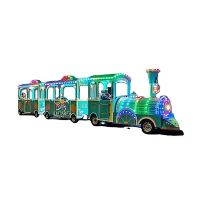 China FRP+steel theme park equipment fairground rides train electric trackless shopping mall tourist train for sale