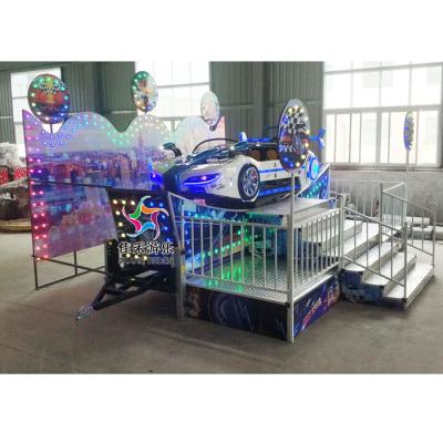 China Hot Selling Funfair Kids Carnival Rides Trailer Era Mini Spinning Car Theft Car On Sale for sale