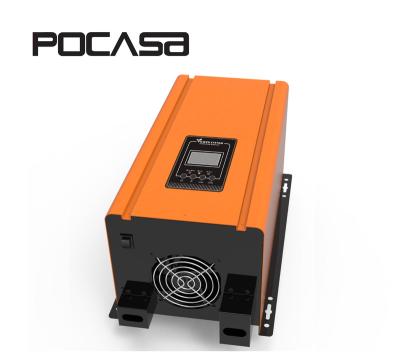 China 12V 24V 2000W 2kW 2000 Watt Transformer Type DC to AC Power Inverter with Battery Charger 390*222*178 mm for sale