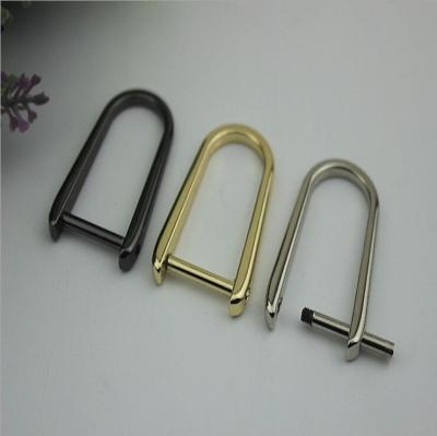 China Small metal fitting supplier provide 20mm detachable metal D ring buckle for leather bags for sale