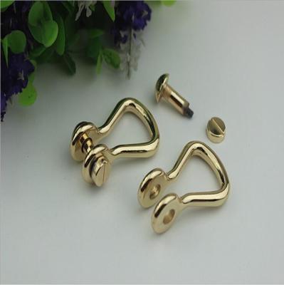 China Customized high quality zinc alloy 10mm D shape metal strap buckle for handbag for sale