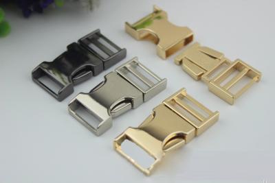 China High Quality Zinc Alloy Light Gold 3/4 Inch Quickly Release Metal Buckles For Dog Collar for sale