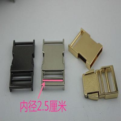 China Fashion Metal Material Zinc Alloy Nickel Color 25 Mm Quickly Release Buckles For Webbing for sale