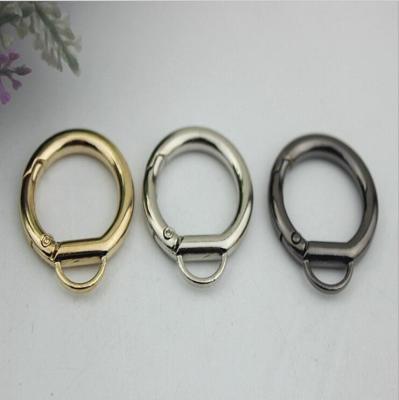 China Custom 25MM size trigger snap clip metal gate clasp spring o ring for handbag for sale