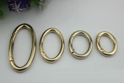 China OEM Zinc Alloy Light Gold Various Size Metal Strong Spring O Ring for handbags for sale