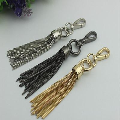 China Hot sale custom gold nickel gunmetal color metal tassels cap with spring hooks for sale