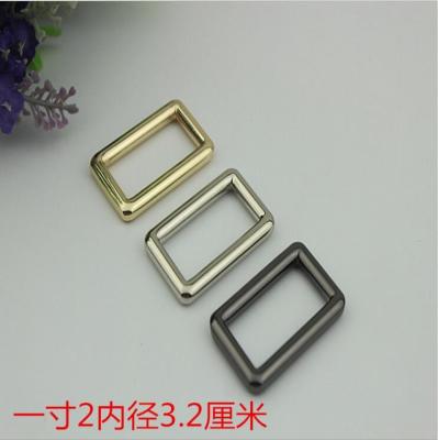 China Wholesale bag hardware 32 mm gold zinc alloy metal adjustable square buckle for bag for sale