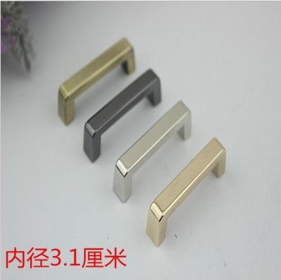 China Bag accessories nickel color 31 mm zinc alloy metal arch bridge with hanging plating for sale