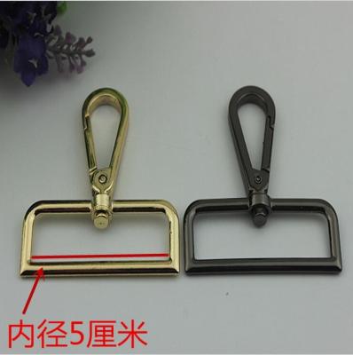 China Zinc alloy silver gold big 50 mm metal spring swivel bolt snap hook for bags fitting for sale