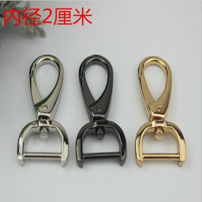 China Durable nickel free 3 color zinc alloy metal 20 mm eye bolt d ring snap hook for handbag for sale