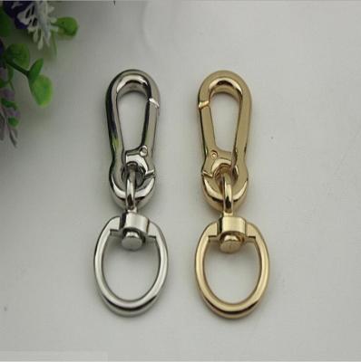 China Bag hardware products 20 mm gold & nickel metal swivel eye bolt zinc snap hook for sale