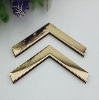 China Factory direct sales iron material 105 mm length golden handbag corner protectors for box for sale