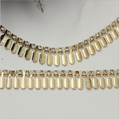 China Custom ladies handbag diamond hardware gold metal chain for handle bag for sale