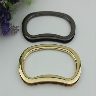 China Wholesale new bag making accessories DIY zinc alloy 2 color bag metal handle for sale